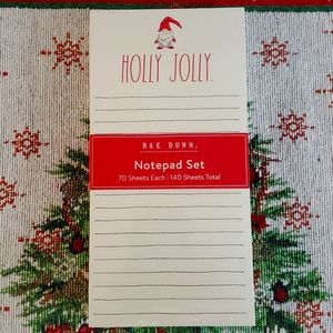 Rae Dunn 'Holly Jolly and  Merry & Bright' Notepad Set
